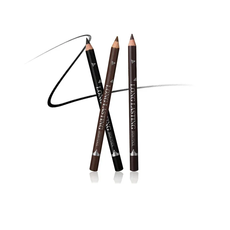 Matita per sopracciglia Penna per trucco occhi professionale impermeabile per donna Colore facile Strumento per sopracciglia cosmetico di bellezza naturale nero marrone