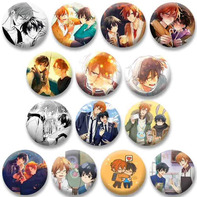Cute Anime Sasaki and Miyano Coin Brooch on Backpack Shirt Decor Cartoon Role Playing Badge Jewelry Button Pins Gifts for Friend