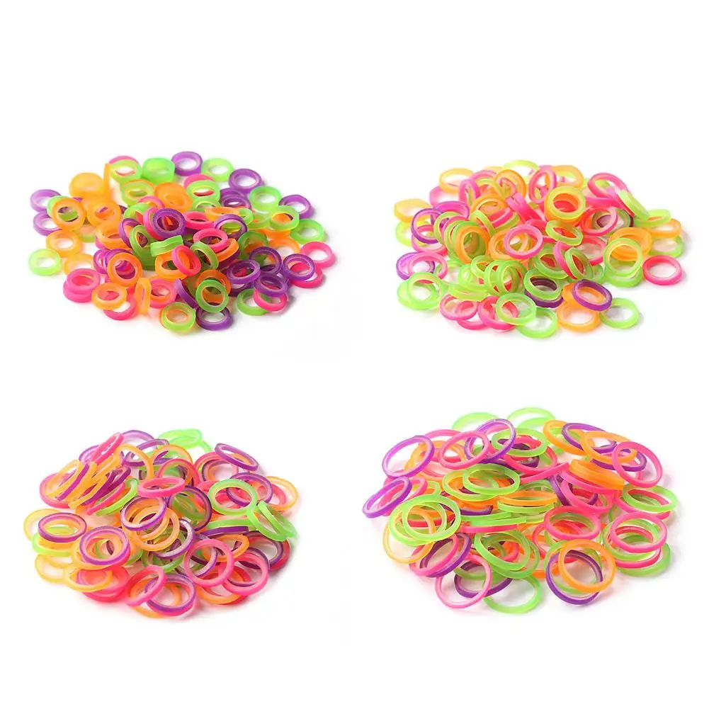 100 Pcs/Pack Mixed Colors Latex Orthodontic Elastic Rubber Bands Traction Ring Ligation Coil Durable Dentist Braces Tools