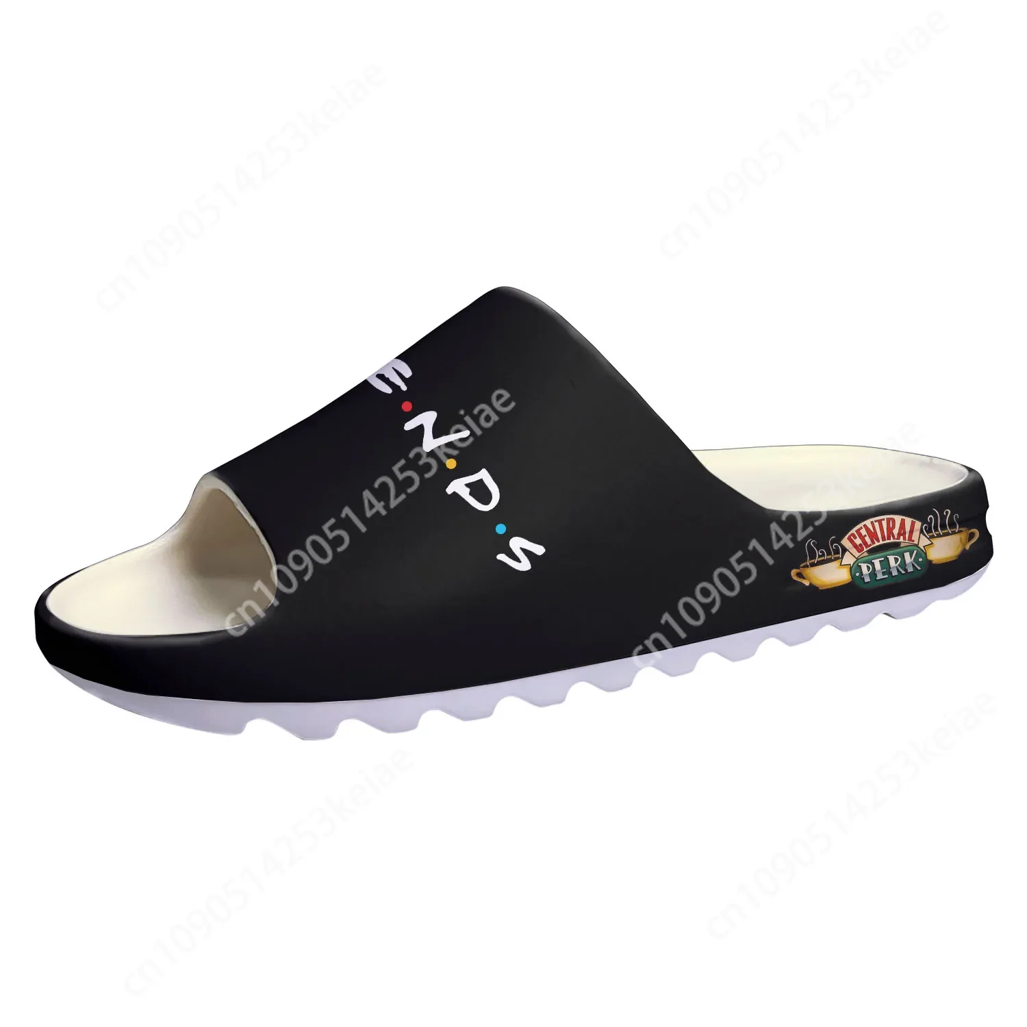 Friends TV Show Central Perk Coffee Soft Sole Sllipers Home Clogs Customized Step On Water Shoes Mens Womens Teenager Sandals