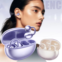 Wireless Earphone Open Ear M91 Ear Clip ENC Headset Bluetooth 5.4 HD Call Touch Control Headphone for Android iOS