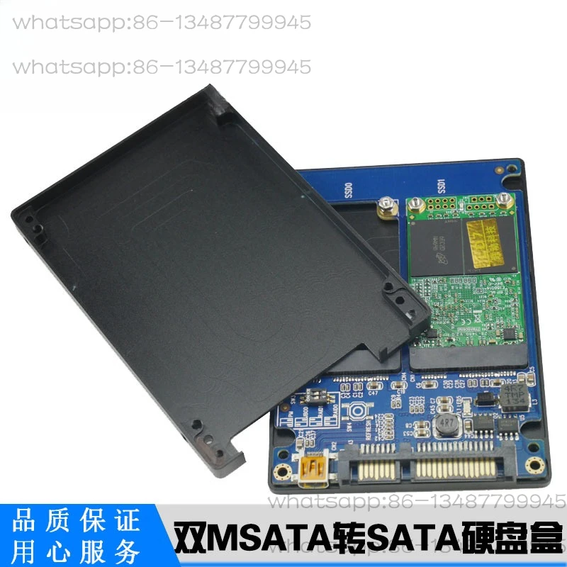 

MSATA SSD Box, Dual MSATA To 2.5 SATA3.0 Group RAID Array Box Backup System Disk