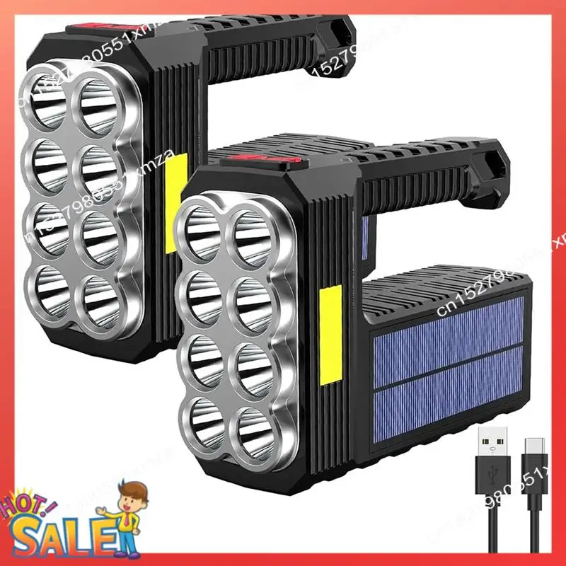 ABCL 2 uds linterna recargable, lúmenes altos superbrillantes 8 LED COB luz lateral con 3 modos, linterna de foco