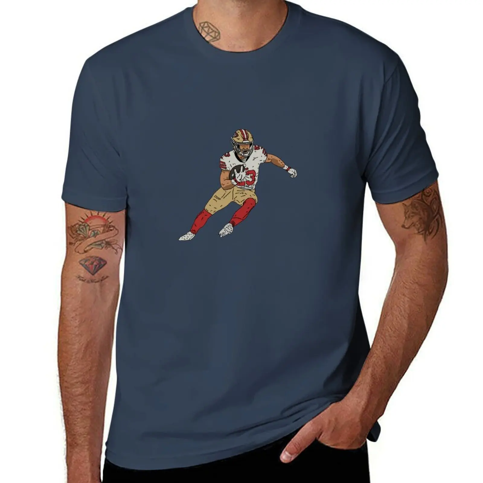 

Christian McCaffrey T-Shirt Big and Tall Casual T-Shirt
