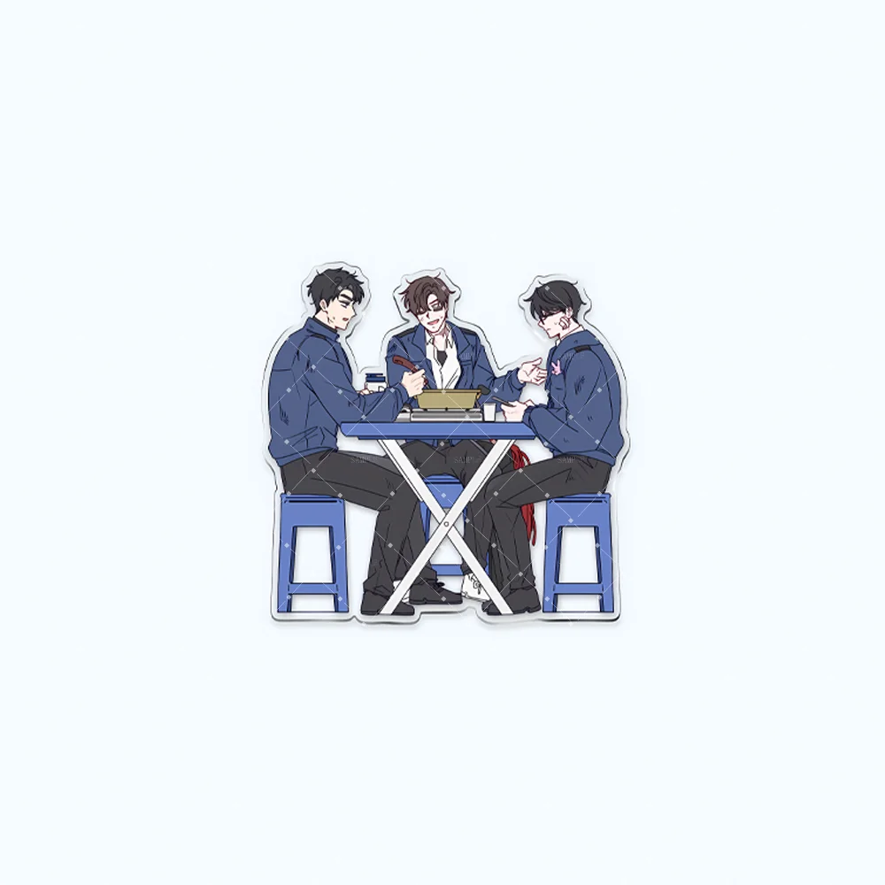 15cm Koreanischer Ghost Office Anime Acryl-Ständer & Schlüsselanhänger HD-Druck Desktop-Deko Fan-Geschenk