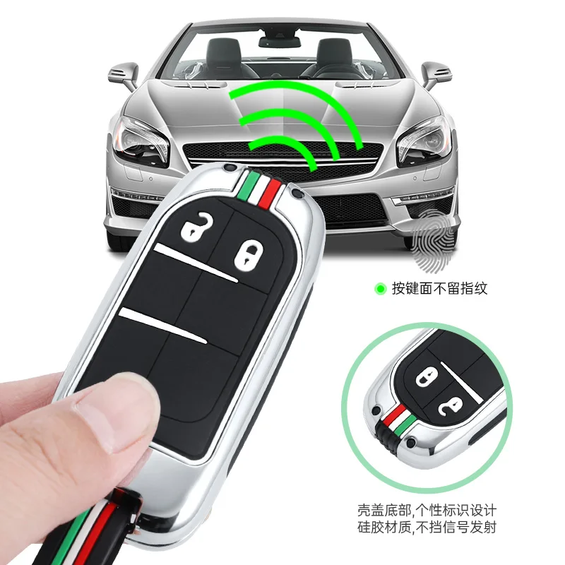 Fiat Car Remote Key Case Cover Shell For Fiat Freemont 2018 500X 500 500L Keychain Keyless Shell Fob Protector Auto Accessories