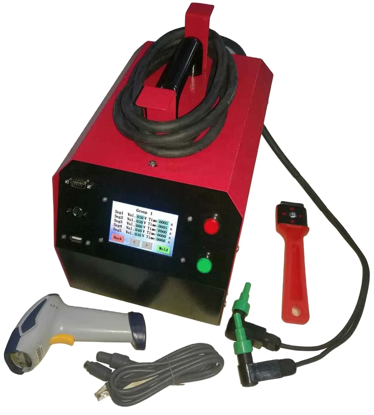 

Hotool USB HDPE pipe electro fusion welding machine 20-315mm DC output gas oil plastic pipe fitting automatic