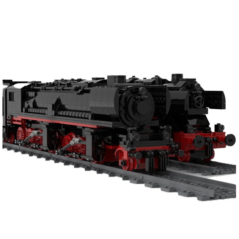 MOC Ferrovia Locomotiva a Vapore DRG 53 - DRB 52 Mini Blocchi di Costruzione Modello di Montaggio Mattoni Display Creativo Regali di Festa per Bambini