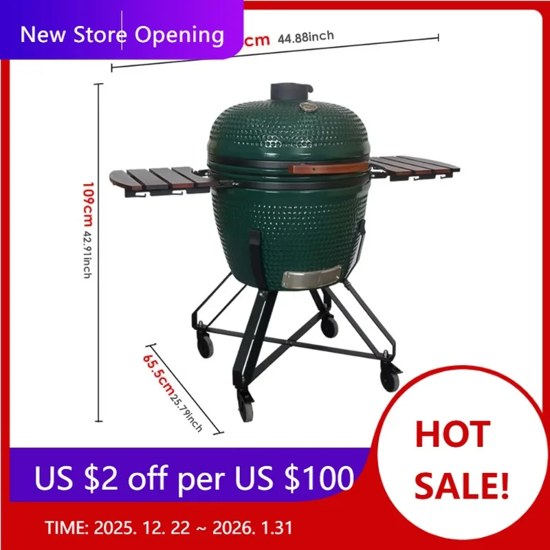 

SEB Manufacturer 26 Inch Big Size Green Charcoal BBQ Ceramic Grills for Outdoor Barbecue Kamado Grill for Outdoor