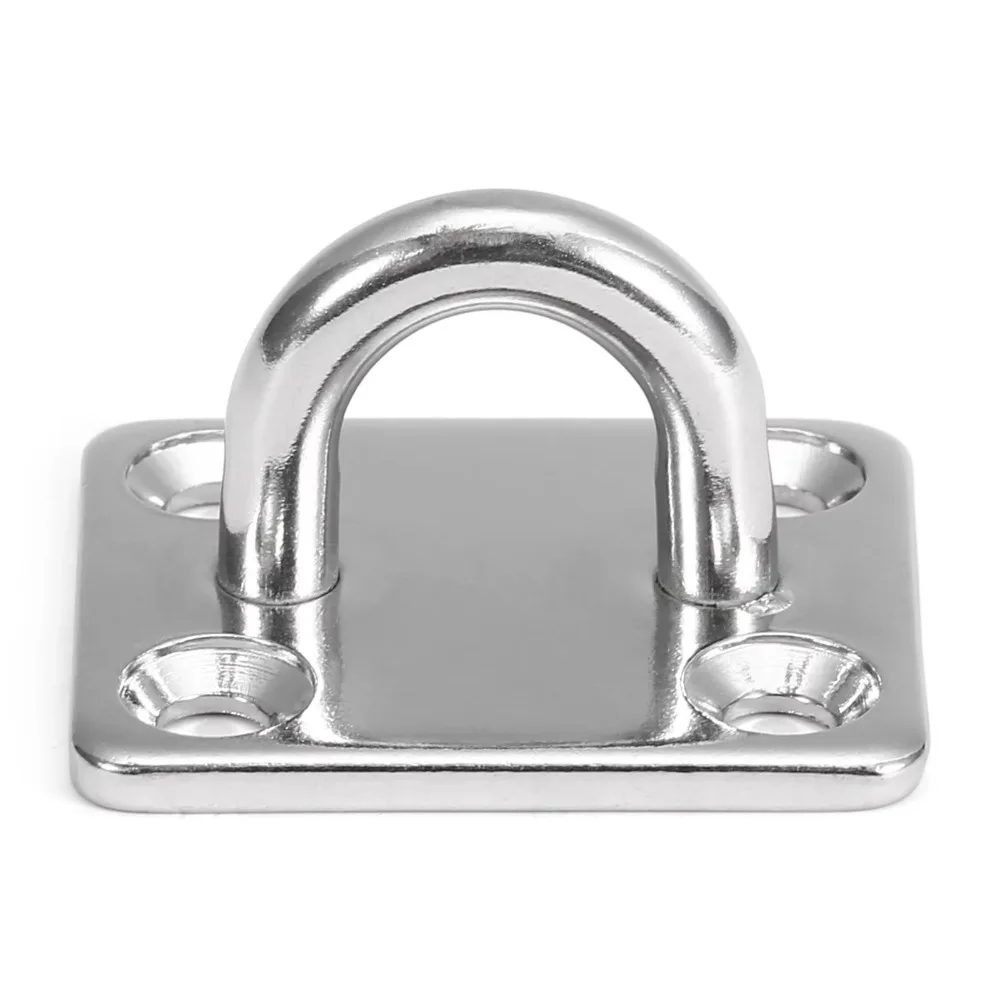 1/4Pcs 304 Stainless Steel Fixing Buckle M5/M6/M8/M10 U-Shaped Marine Hardware Accessories Universal Eye Plate Hook