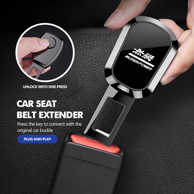 For Honda Car Seat Belt Buckle Extension Clip Auto Safety Strap Extender Mugen Power Accord Civic vezel Crv City Jazz Hrv view 4