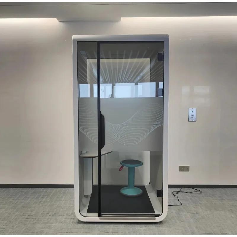 Movable Indoor Booth Phone Pod Office Pod Privacy Soundproof Telephone Booth for Commercial Office Building