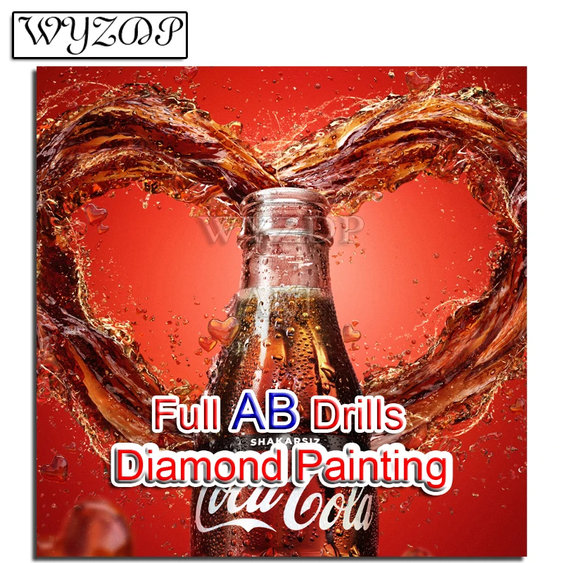 Completa AB Praça Brocas Pintura Diamante Cola Drink Imagem 5D Diy Diamante Arte Lua Diamante Bordado Gift Kits Artesanato Home Decor