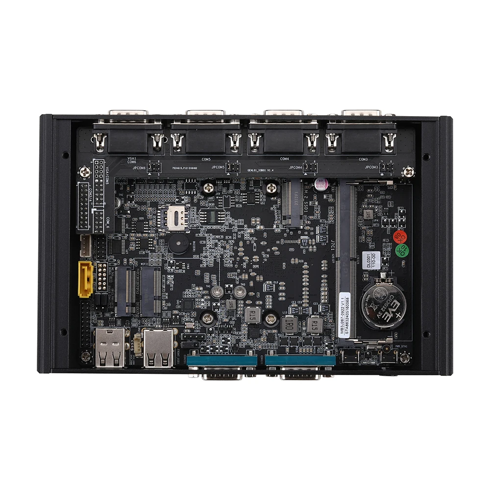 Qotom Mini PC Q10900X-S04 N97 N100 i3-N305 N150 مع 6 COM يدعم كمبيوتر ذاكرة الوصول العشوائي DDR5