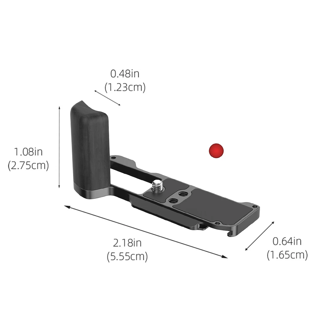 Maniglia per impugnatura in legno per fotocamera Base in alluminio Scheda a L Piastra per impugnatura QR L per accessori per fotocamera Fujifilm X-M5