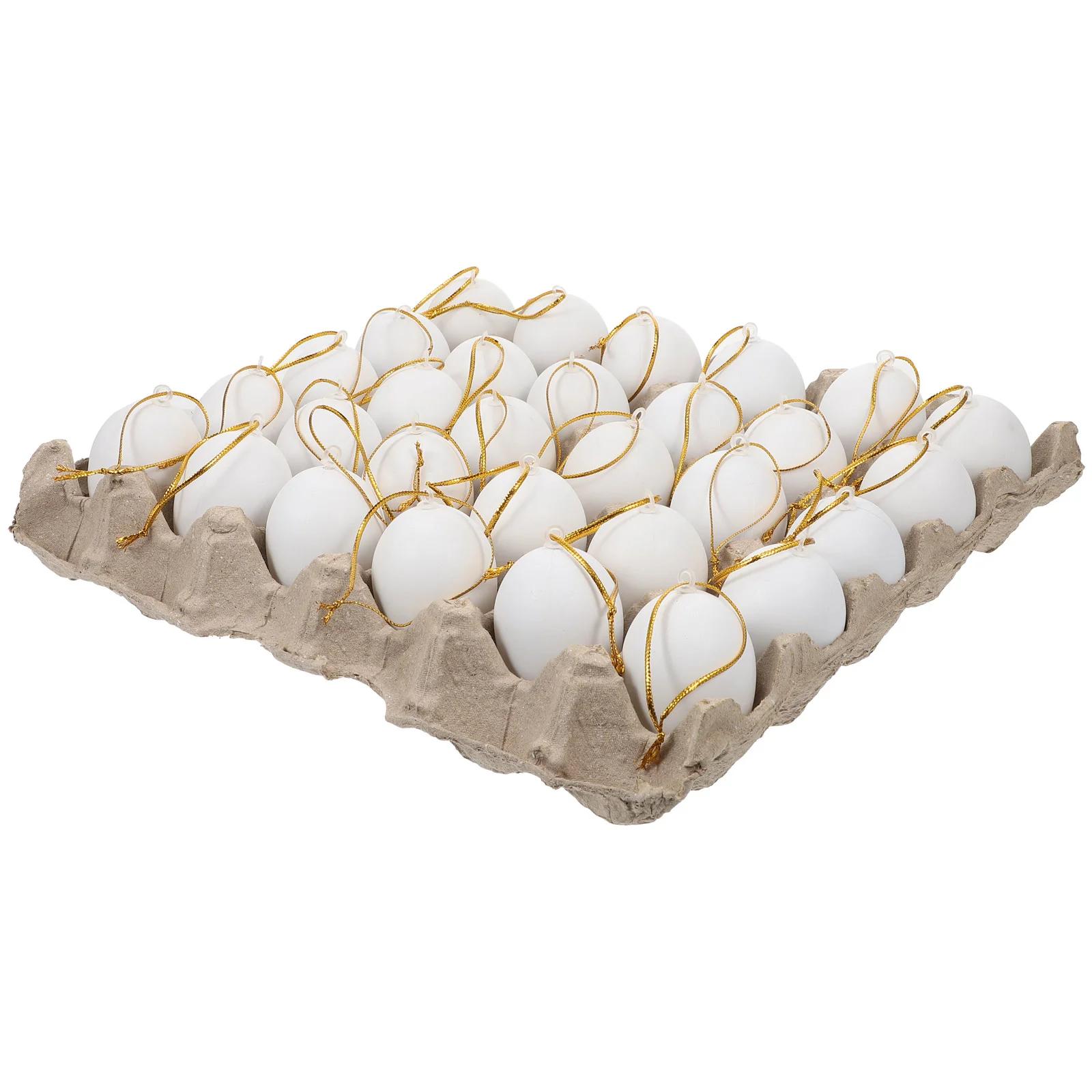 

Premium 12 White Paper Pulp Trays Simulated Decorative naments Kids Easter Party Supplies Festive Craft