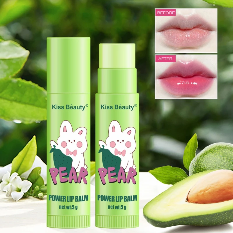 أحمر شفاه كرتوني متغير اللون يدوم طويلاً، مرطب، بلسم شفاه يعمل بدرجة الحرارة، العناية بالشفاه المغذية المقاومة للبهتان