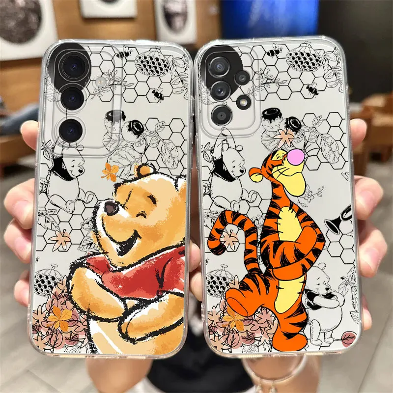 ديزني ويني ذا بوه واضح لينة قضية الهاتف لسامسونج غالاكسي A55 A50 A51 A53 A07 A54 A73 A06 A31 A02 A72 A05 A71 A04 A56 A52 #1