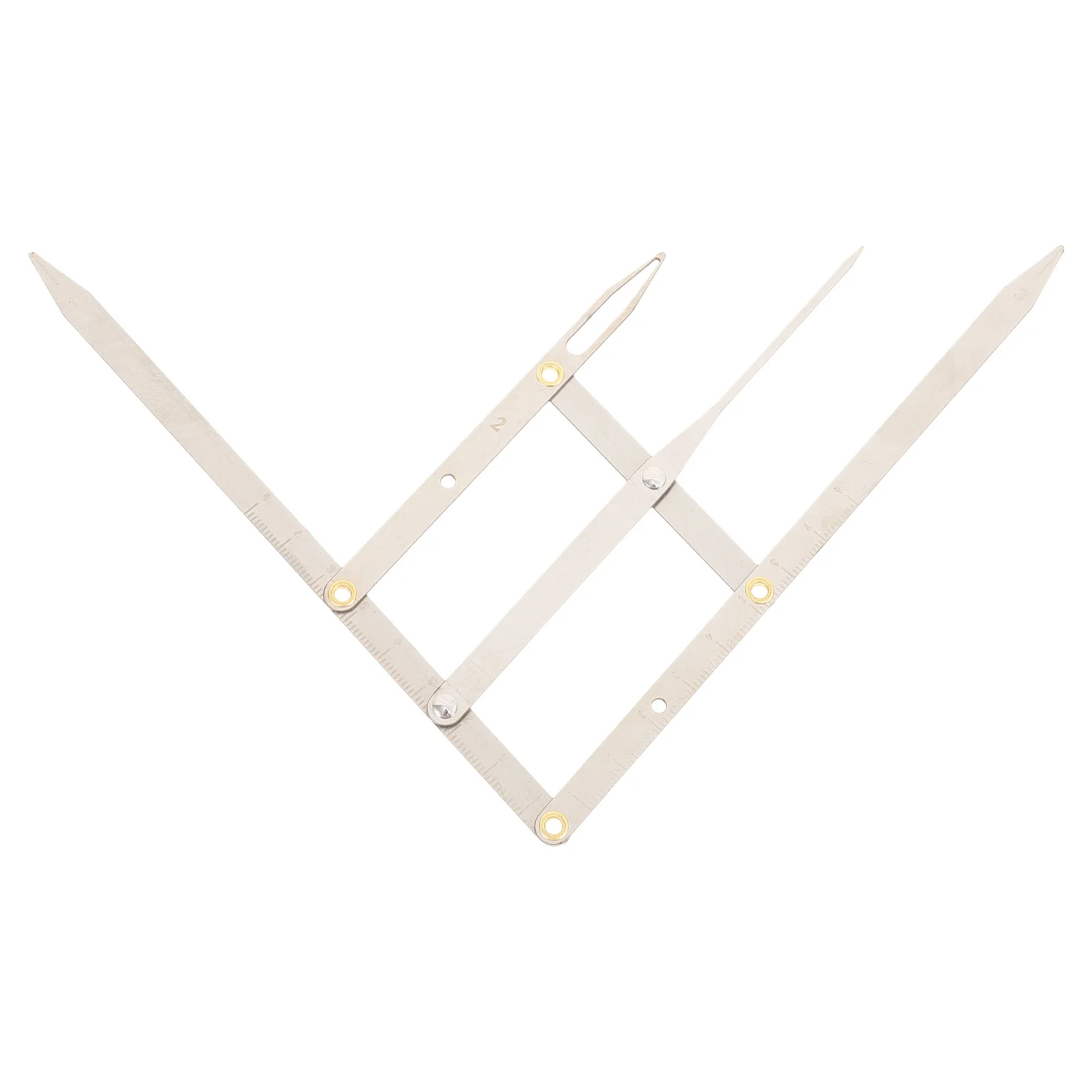 Roestvrij staal Gulden snede wenkbrauw meetliniaal Verstelbare wenkbrauw mapping tool voor microblading tatoeëren