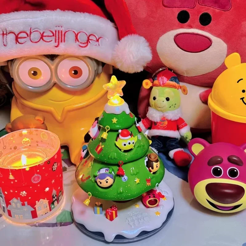 Disney Tsum Tsum Christmas Tree Wishing Star Mickey Woody Buzz Lightyear Donald Duck Alien Action Figures Model Toys Kids Gift