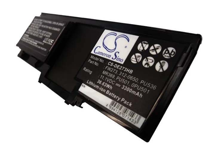 

CS 3300mAh / 36.63Wh battery for DELL Latitude XT,XT2 0PU501, 312-0650, 451-10498, FW273, MR369, PU501, PU536