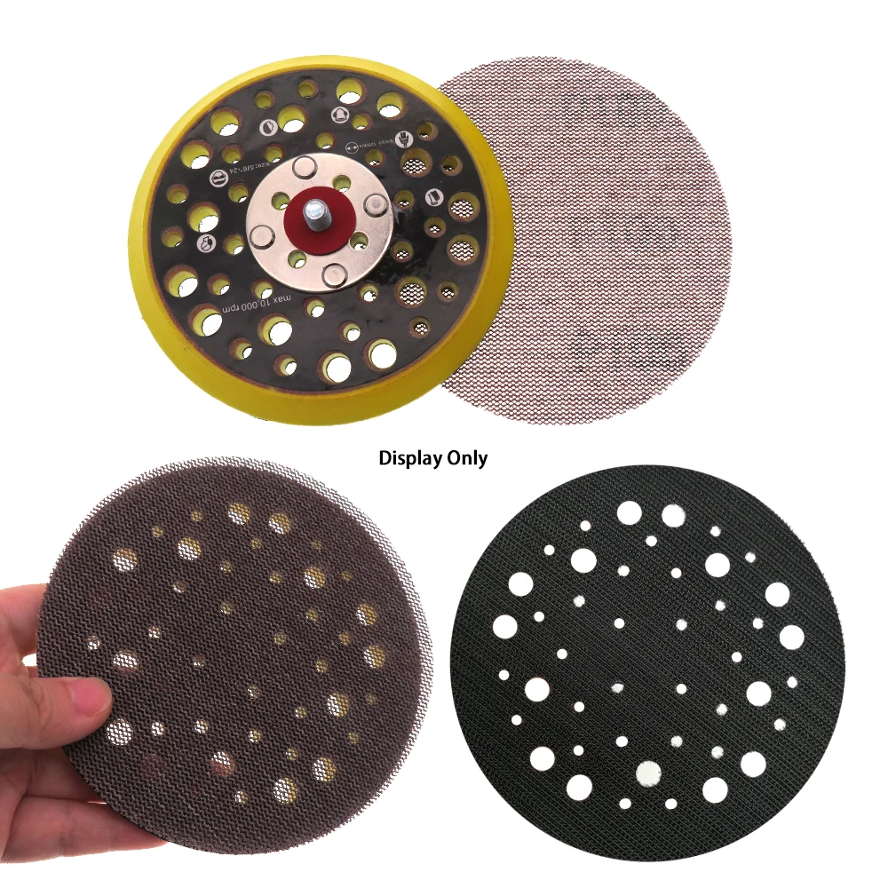10 Stuks 5Inch 125Mm Gaas Schuurschijven Haak & Lus Schurende Stofvrije Schijf Anti-Blokkerende Scherp Slijpen Schuurpapier Voor Houten Meubels