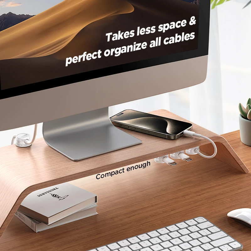 Joyroom 9 Pcs Magnetic Cable Organizer Cord Management Cable Clips Adhesive Wire Holder Keeper Under Desk Cord Hider JR-ZS468