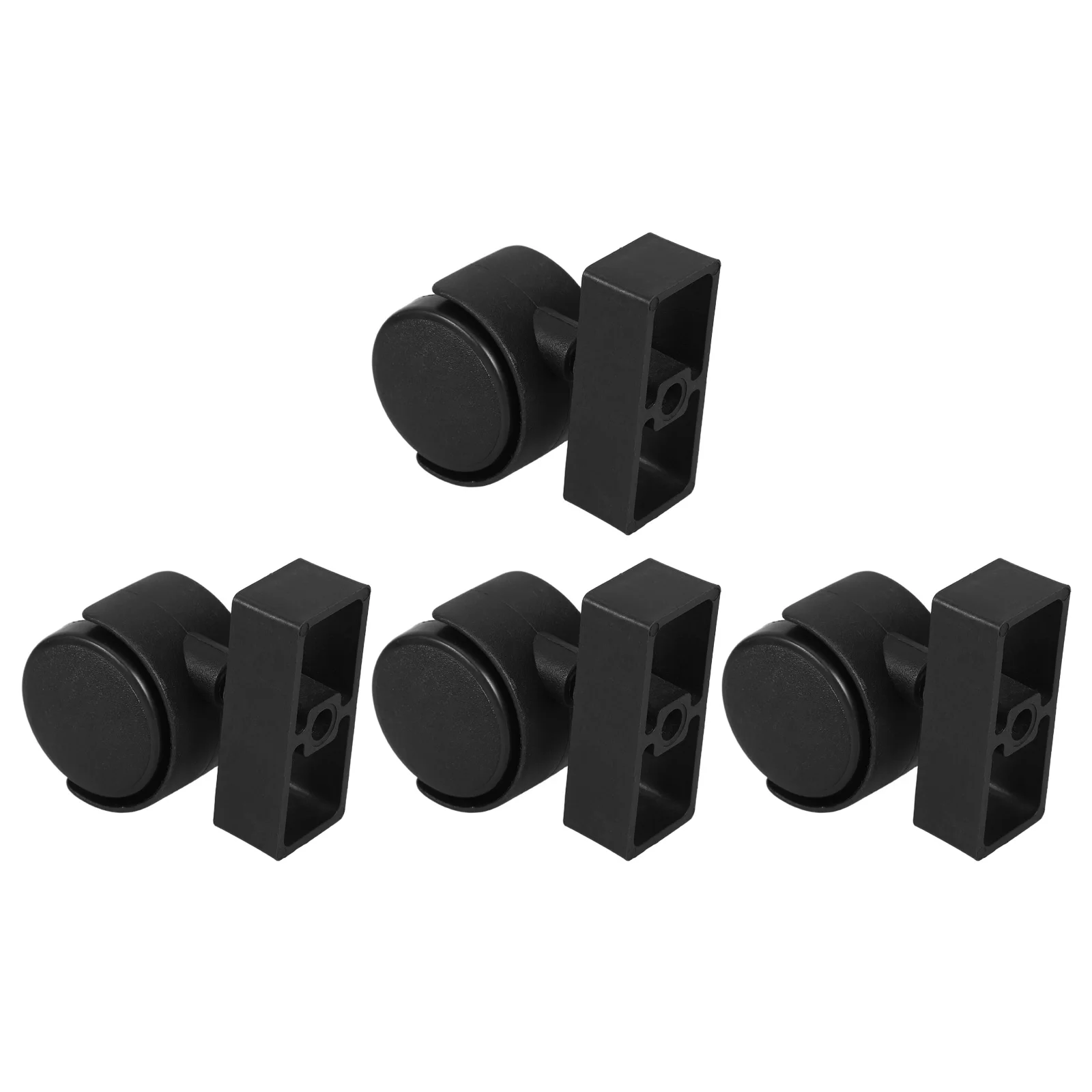 

4 Pcs Balcony Vegetable Box Accessories Plant Cart with Wheels Flower Pot Base Trolley Black Garden