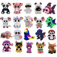 Ty Beanie Boos Unicorn Tiger Panda Dog Cat Monkey Plush Animal Toy