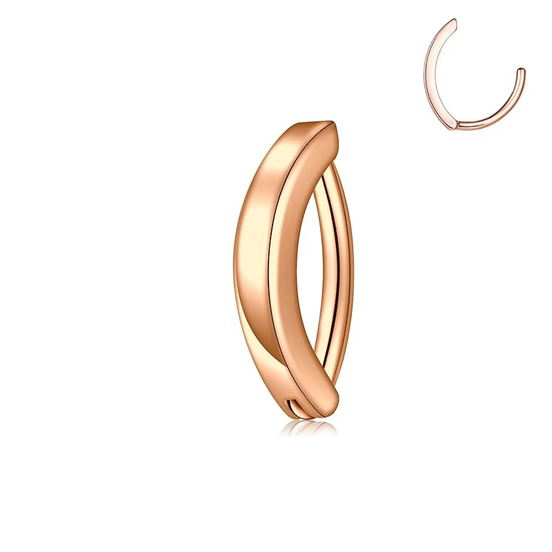Gold Color Clicker Belly Button Ring, Heart Butterfly Design