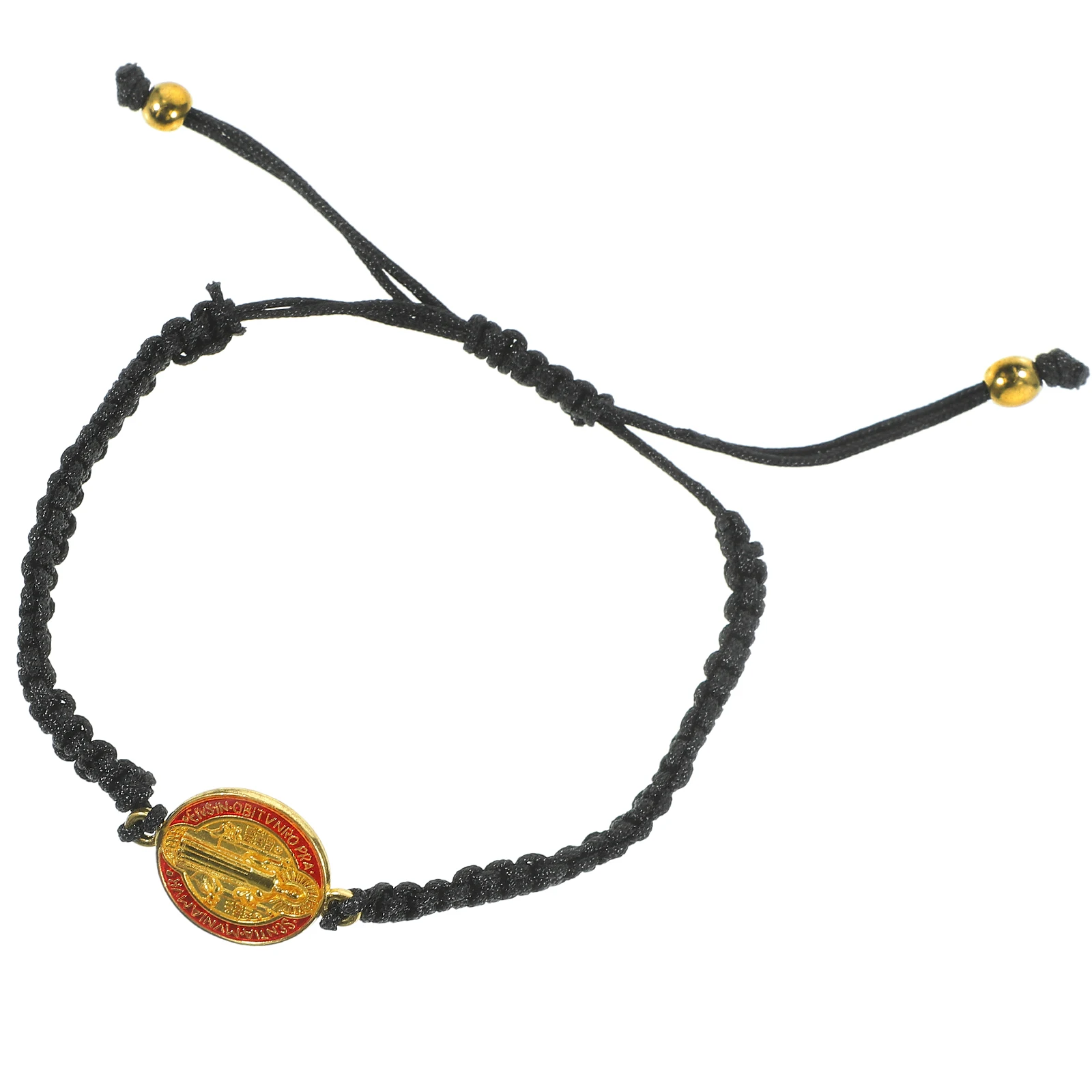 

Benedict Bracelet Handmade Wire Woven Jesus Devotional Black Adjustable Women Men Christian Bracelets Saint