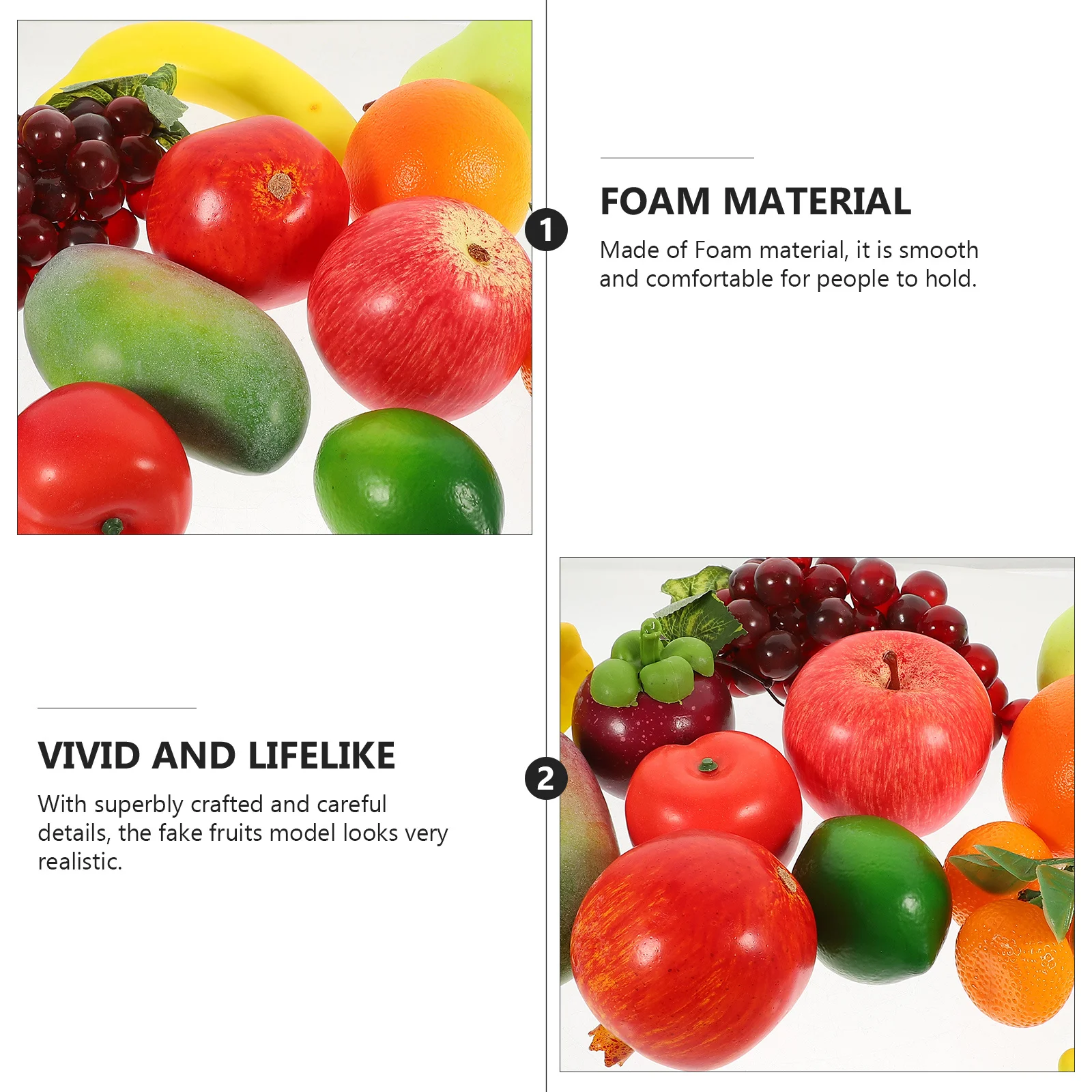 12pcs Fake Fruit Models For Kindergarten Teaching Decorative Artificial Fruits Restaurant Display Simulation Props