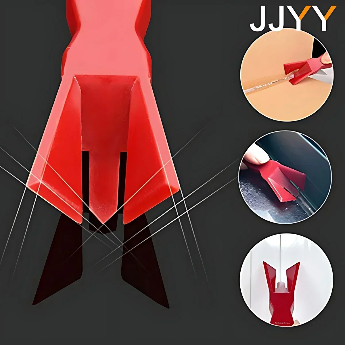 2 Piece Rubber Blade Paint Scraper Set for Removing Paint Residue from Window Gaps and Sink Joints Home Improvement Tool