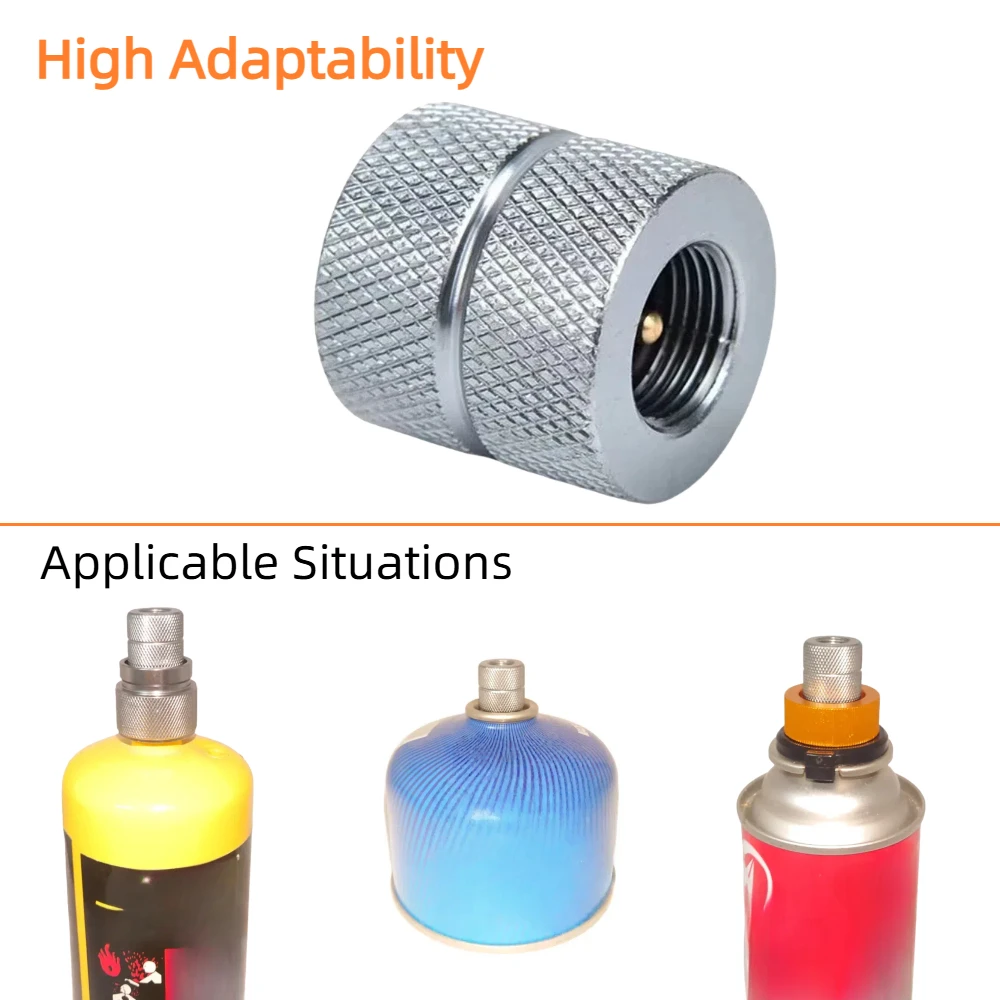 1 قطعة التخييم في الهواء الطلق محول الغاز شيفتر الملء خزان مسطح تحويل محول التخييم محول الغاز صمام اتصال شحن الغاز #1