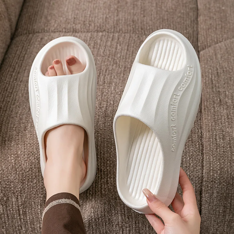 Women Men Summer EVA Slippers Soft Non-slip Beach Sandals Fashion Outdoor Thick Sole Slide Comfortable Indoor Home Shoes Female - view 2