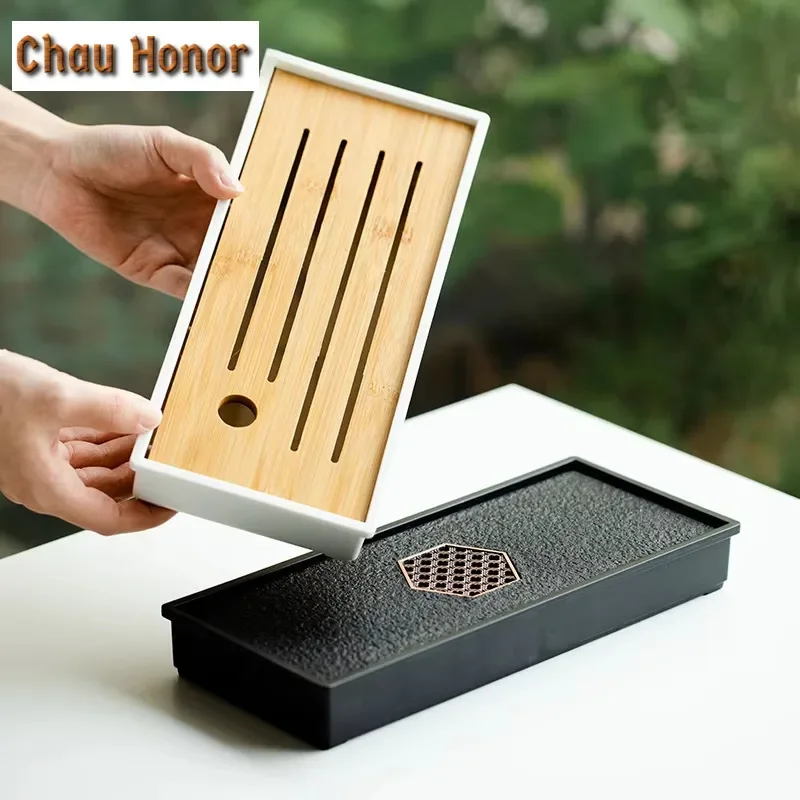 

Бамбуковый меламиновый поднос для чая, японский кухонный магазин, чайная доска для воды, бытовая мини-посуда для сервировки, держатель для чая, принадлежности, подарок