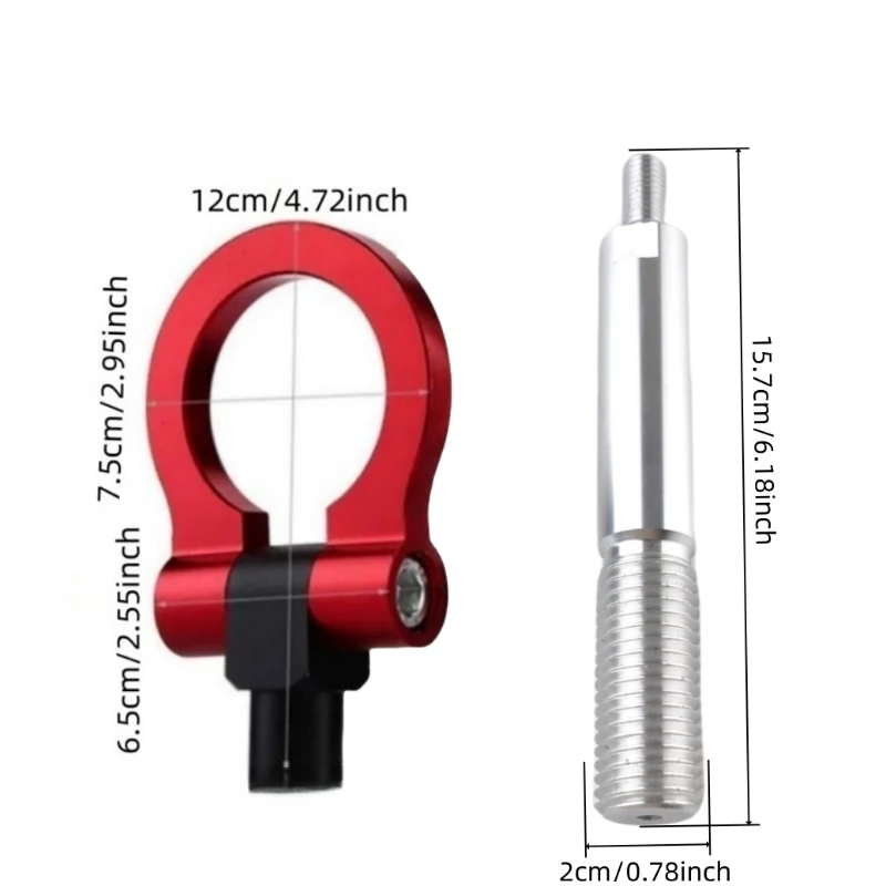 Car Accessories Fit for 2024 Changan Reverse-Thread Aluminum Alloy Tow Hook Dedicated Fit Durable Rust-Proof Anti-Loose