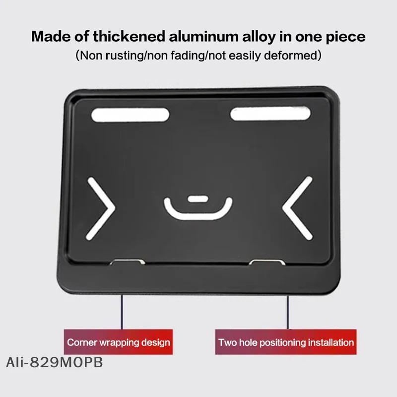 【P】Aluminum License Plate Frame Motorcycle License Plate Holder For Front & Rear 2 Holes Universal