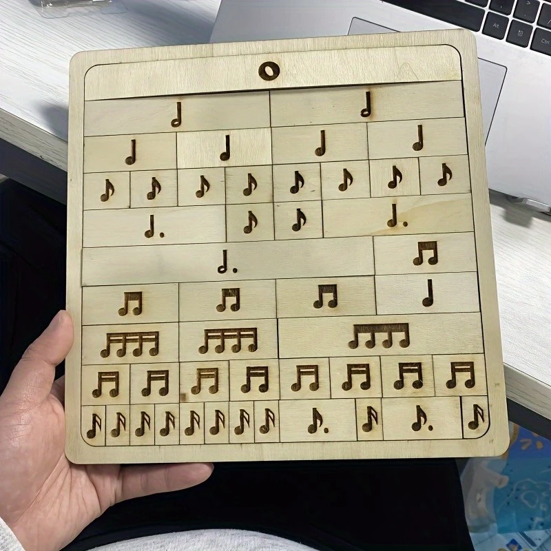 

Beginner 2D Wooden Jigsaw Puzzle for Kids with Musical Symbols Educational Children's Toy to Stimulate Musical Sense Kids Gifts