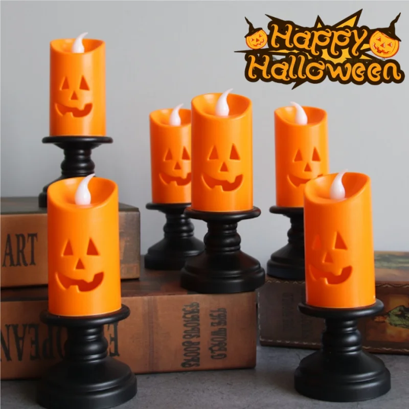 

Хэллоуин Тыква Лампа Резной Светодиодный Электронный Свет Пластик Хэллоуин Украшения Беспламенные Свечи Украшение Для Вечеринки