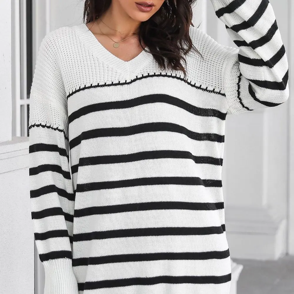 

Business Commute Style Long Sleeve Round Neck Sweater Fitted Design Straight Tube Sleeves No Decoration Required