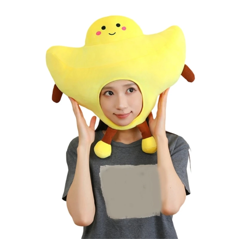 Funny Gold Ingot Hat Hat With Arm And Legs Soft PP Cotton For Kids Play Pretend Costume Accessory