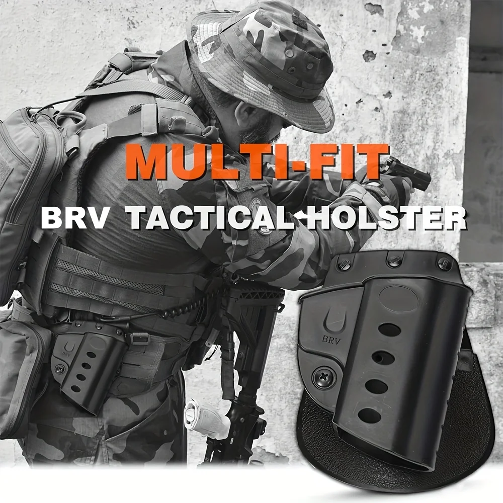 

Tactical Right-Hand BRV Belt Pistol Holster Open-Top Gun Holster for Taurus PT92/99 RH/ Beretta Vertec.40 for Outdoor Team Sport