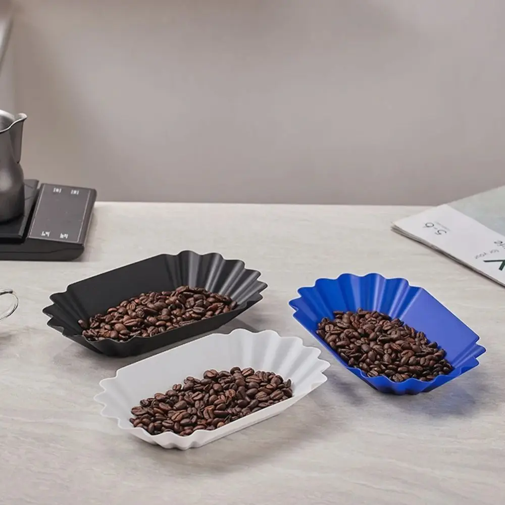 Plastic Coffee Bean Tray Oval Reusable Sample Display Tray Space Saving Practical Snack Serving Tray Coffee Beans Display