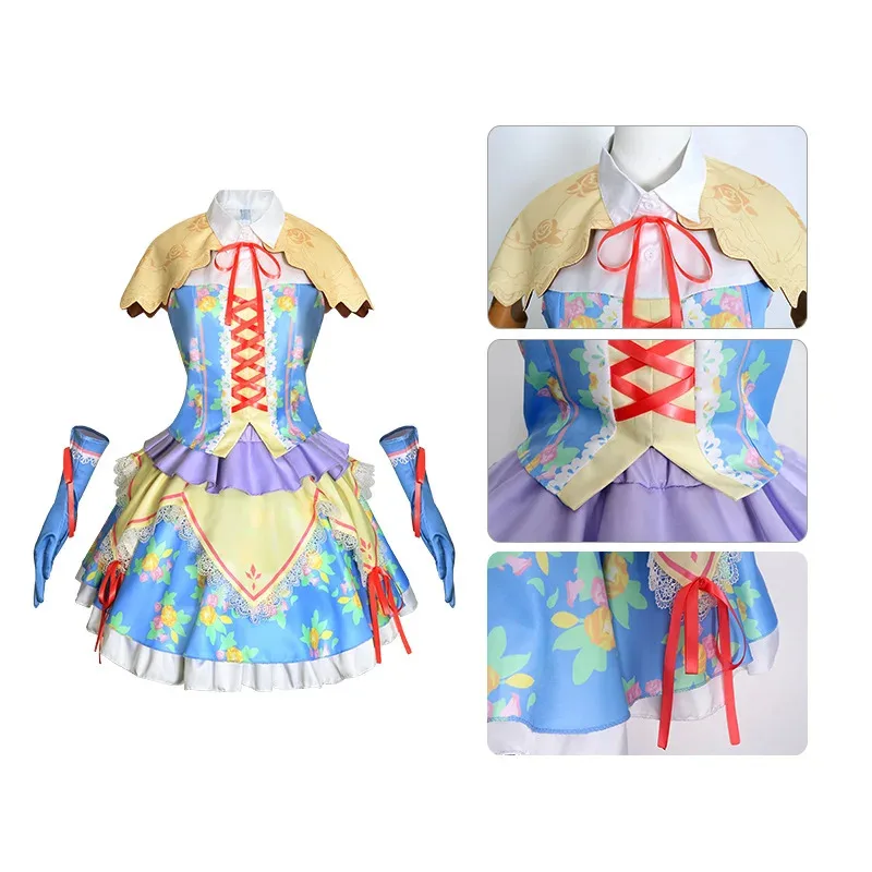 

2025 New Anime Cosplay Dress Yurika Wushikui Idol Activity Summer Performance Uniform Outfit Halloween Costume for Woman dl;1