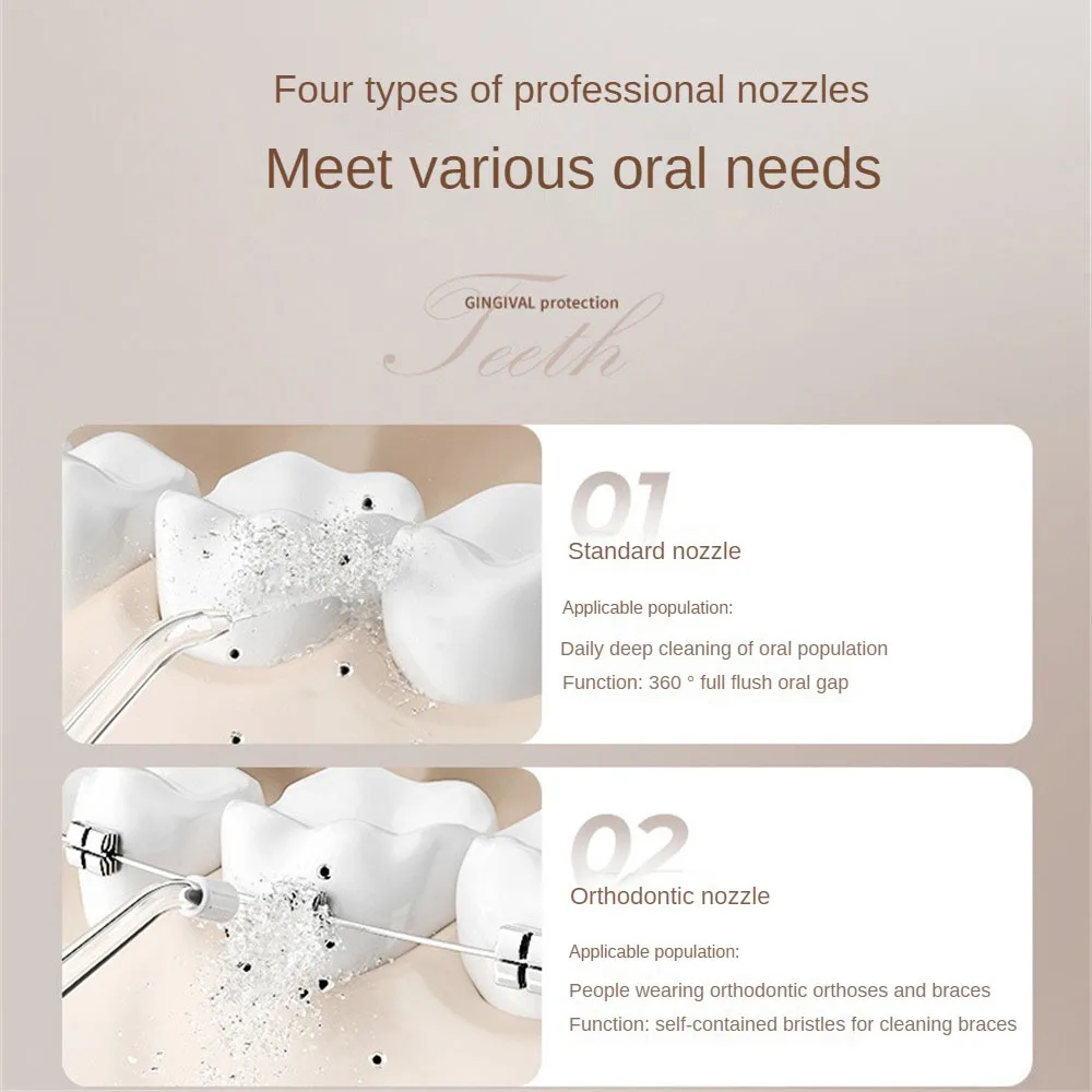 Xiaomi Mijia Water Flosser USB Rechargeable Oral Irrigator 280ML Electric Tooth Cleaning Device 3 Modes Waterproof Irrigator