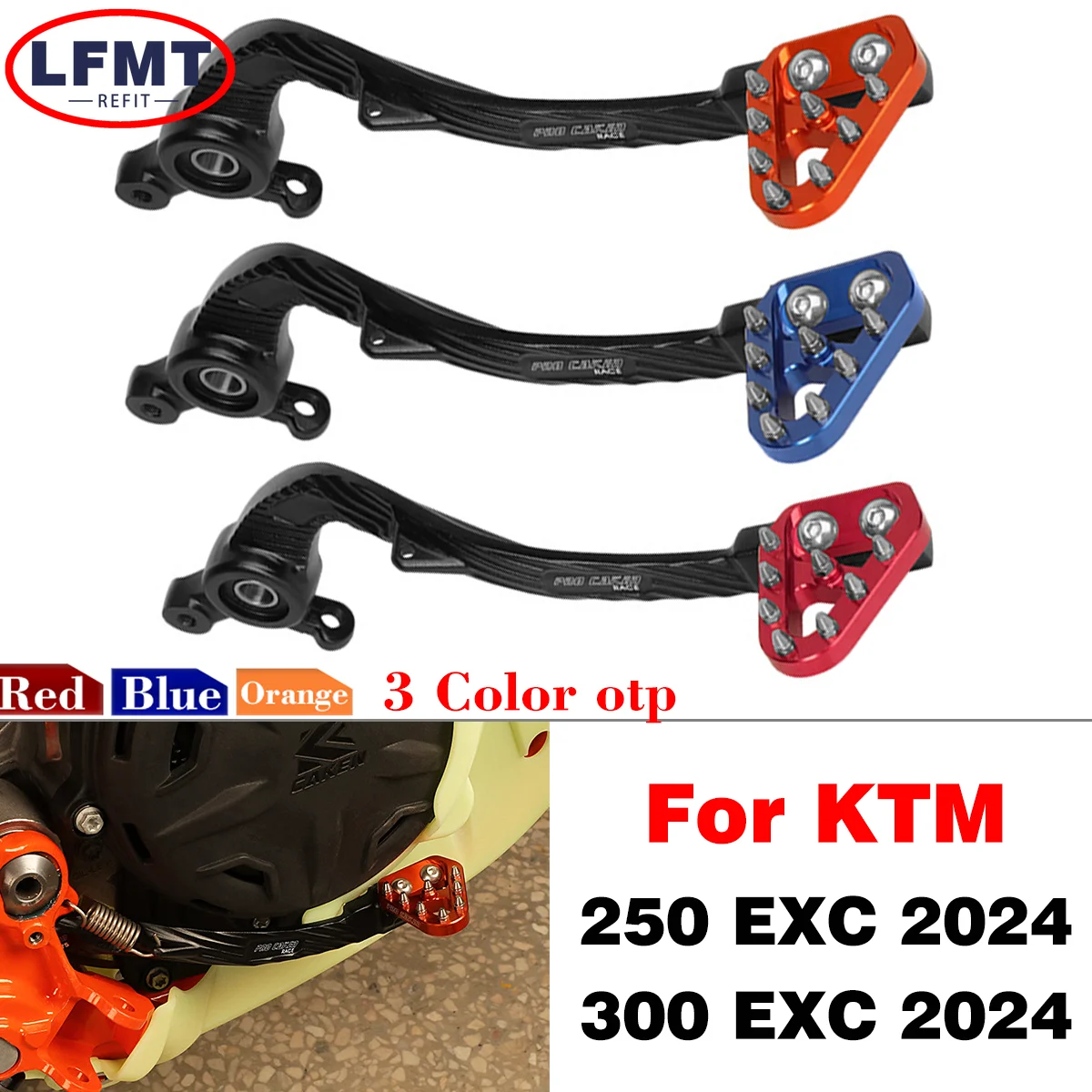 NEW 2024 Motorcycle CNC Rear Foot Brake Lever Pedal For KTM  EXC250 EXC300 EXC 250 300 For Husqvarna TE FE 125 150 350 400 2023