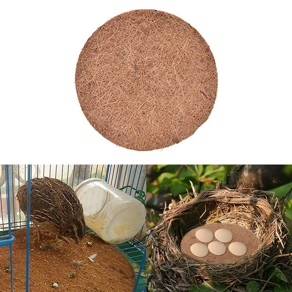 

Nesting Pads Natural Coconut Fiber Comfortable For Birds Encourages Egg Laying Generous Size For Nesting Brown