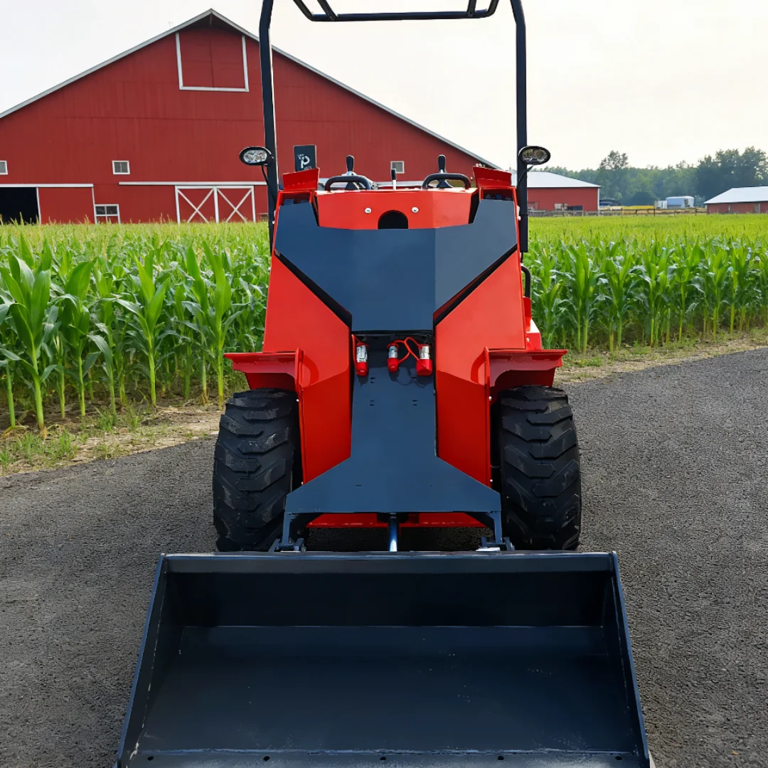 Customized skid steer loader with replaceable accessories sold directly by manufacturers