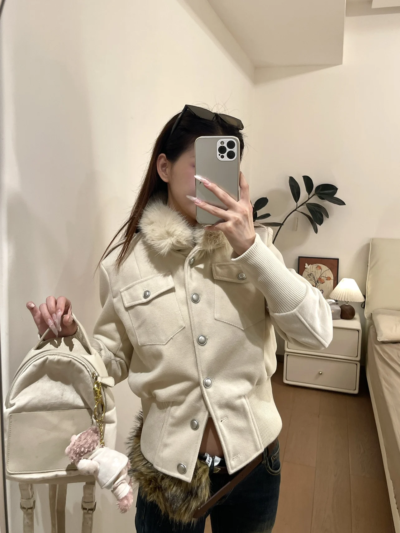 

Женская утепленная шерстяная куртка с воротником-стойкой на пуговицах, повседневная, из утолщенного полиэстера, осенне-зимняя, модная, винтажная